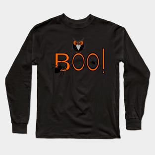 Boo, says the owl. It's Halloween! Long Sleeve T-Shirt